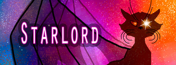 Starlord | Cosmic Dragon Cat Art Prints