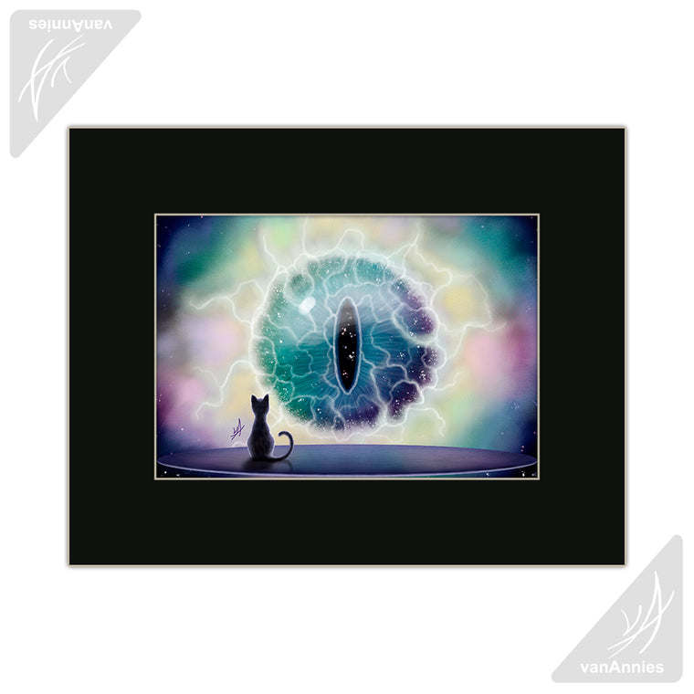 Cosmos Cat's Eye Matted Print