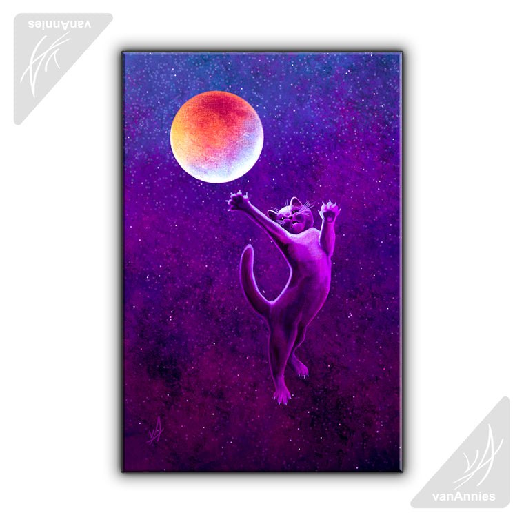 Red Moon Madness (Lunar Eclipse) Wrapped Canvas Print