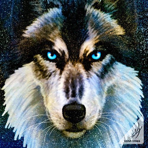 Wolf 359 Wrapped Canvas Print