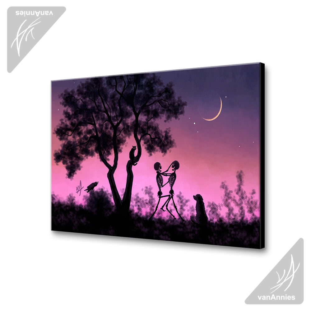 Young Moon Melee Wrapped Canvas Print