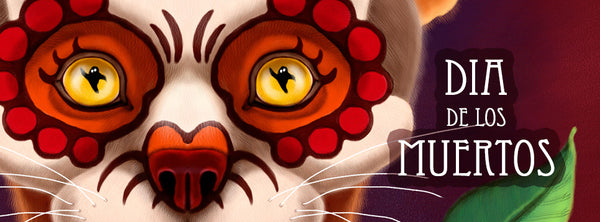 Sugar Skull Cat Paintings and Day of the Dead Artwork
