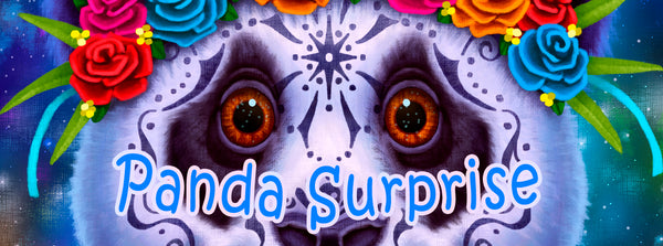 Panda Surprise | Sugar Skull Panda Bear Art Prints