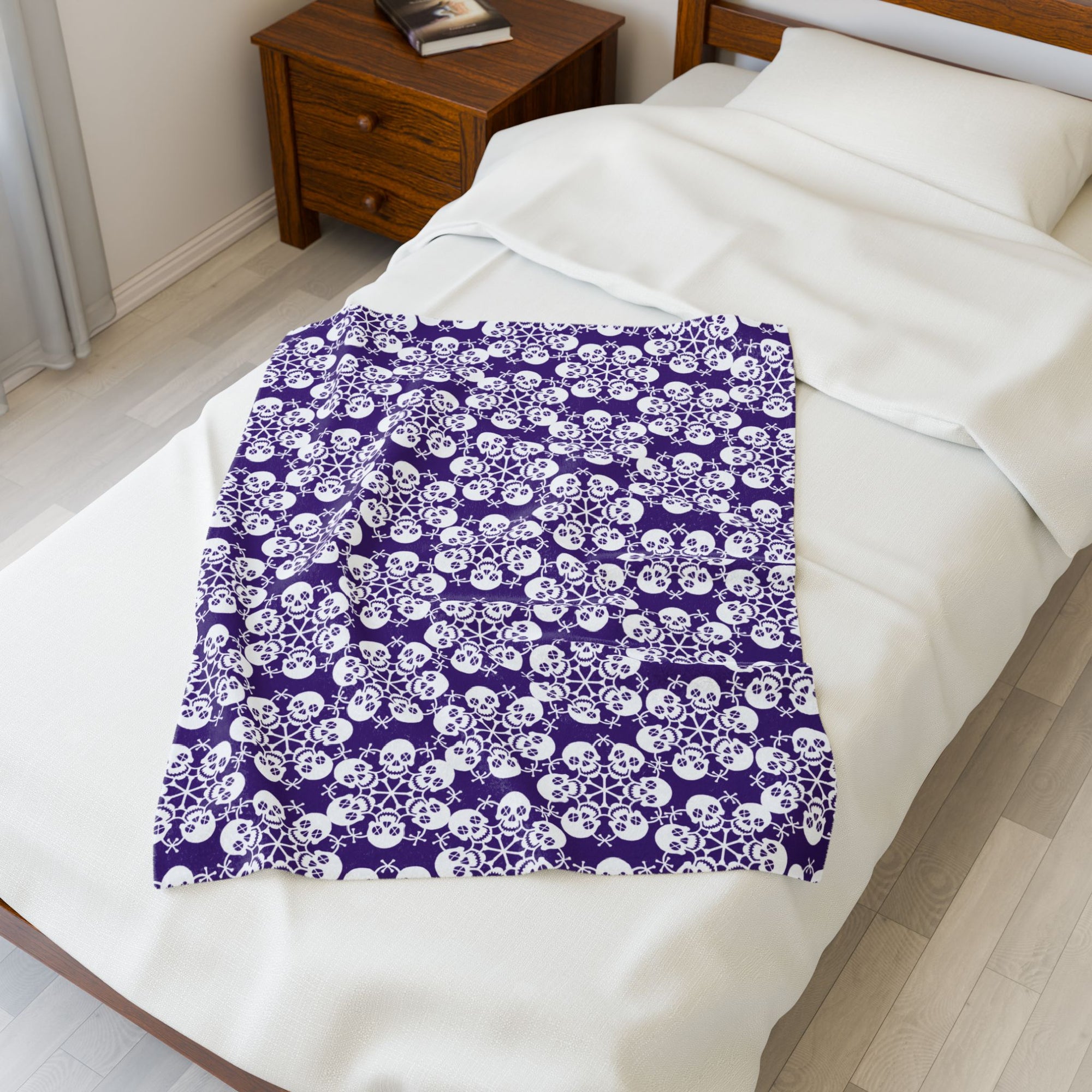 Deathly Snow Flakes - Soft Purple Fleece Blanket (FREE SHIPPING)