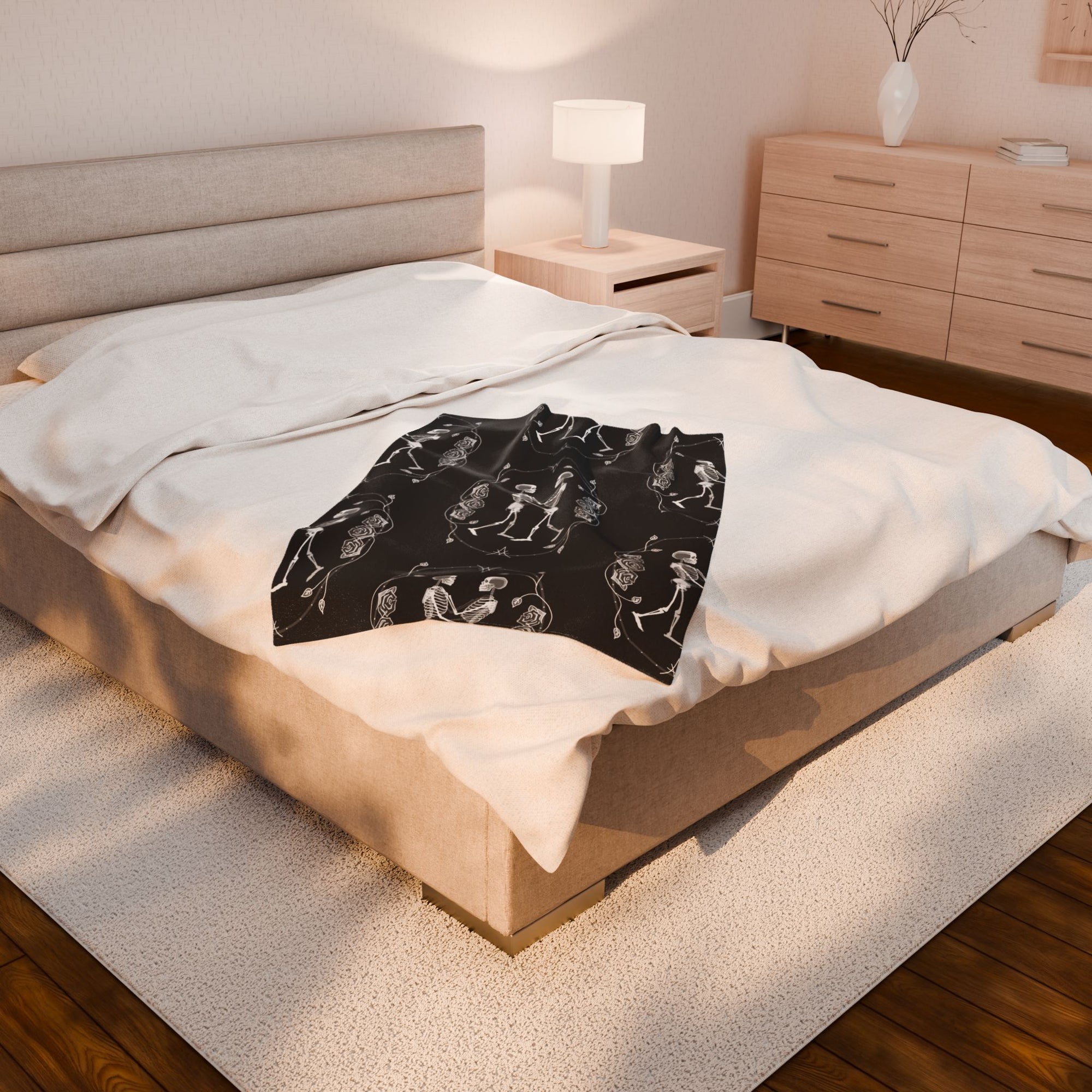 Til Death Do Us Part - Skeleton Couple Soft Fleece Blanket (FREE SHIPPING)
