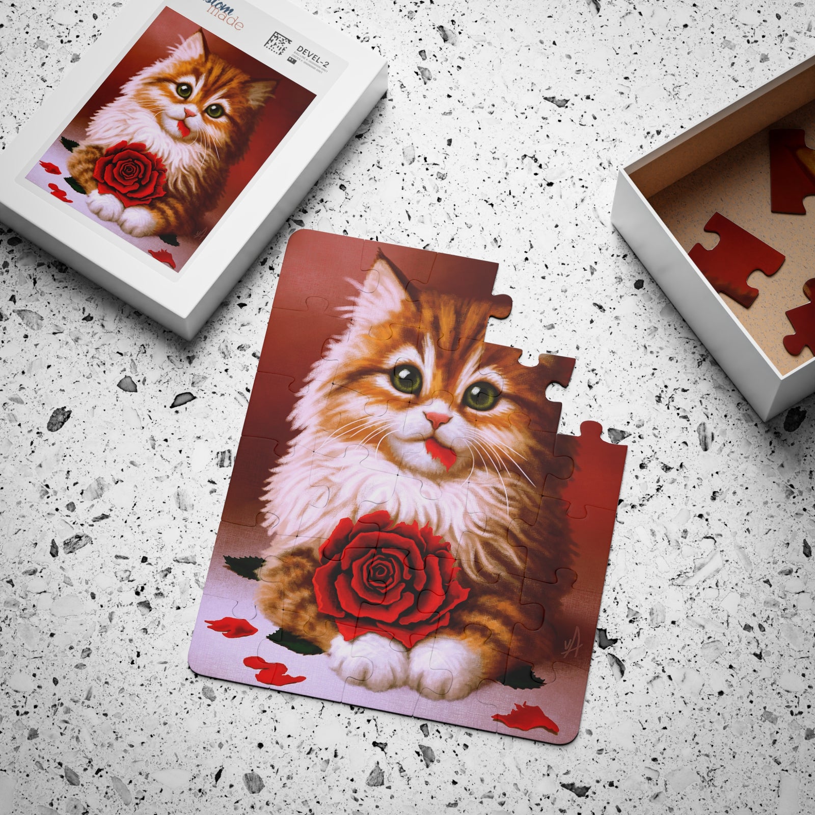 Kitten Loves You - Large Piece Puzzle (Free Shipping)