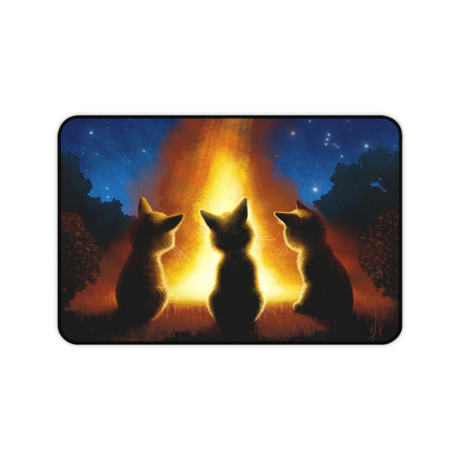 Orion's Fire - Three Kittens - Cat Food Mat (Free Shipping)