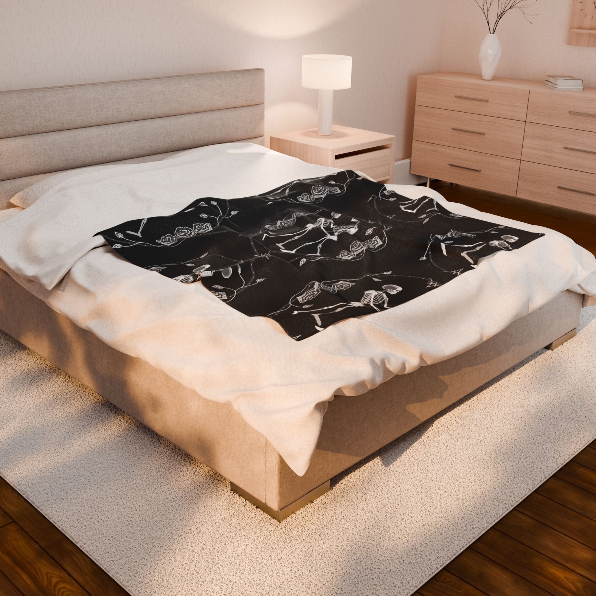 Til Death Do Us Part - Skeleton Couple Soft Fleece Blanket (FREE SHIPPING)