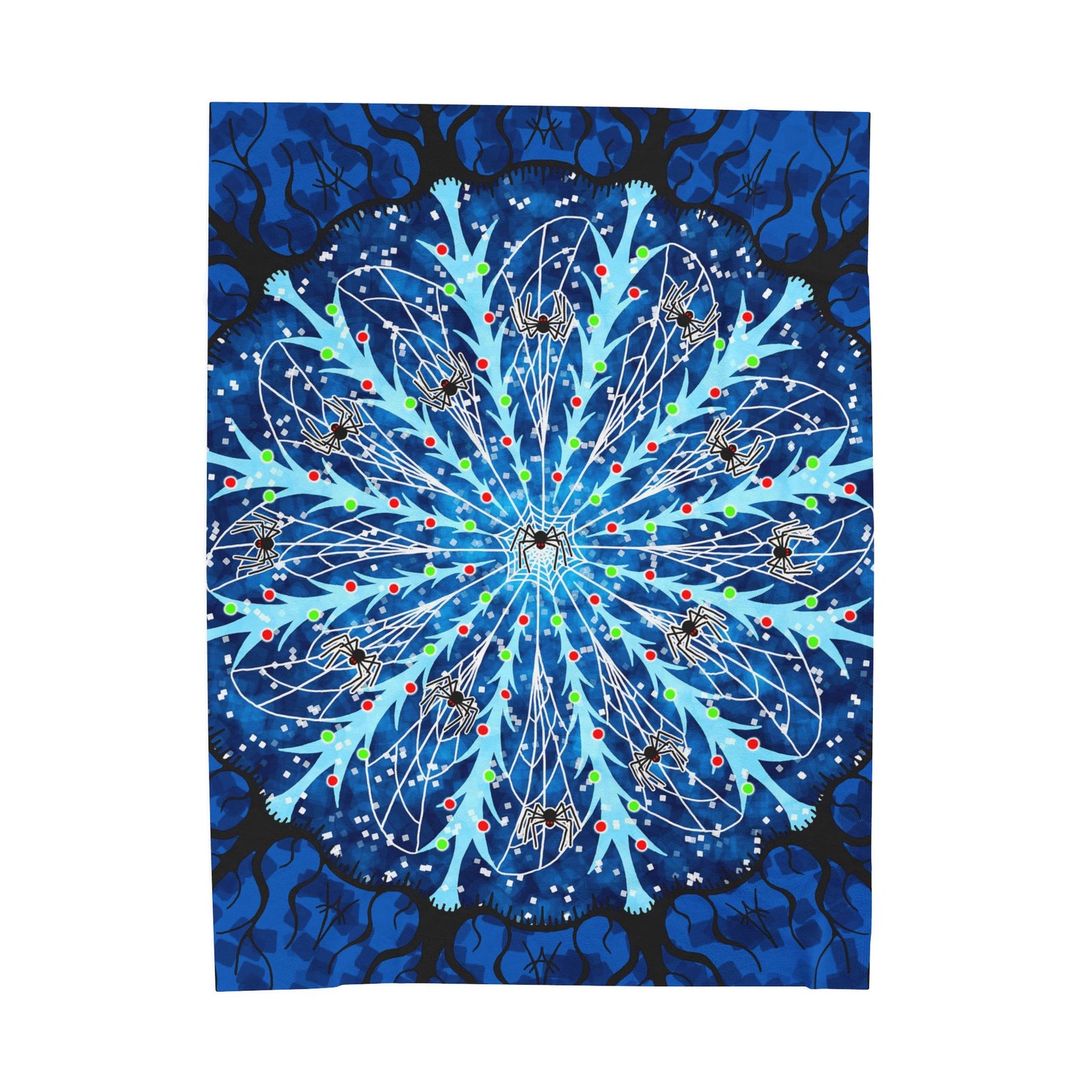 Thirteen Spiders of Yule - Soft Fleece Blanket
