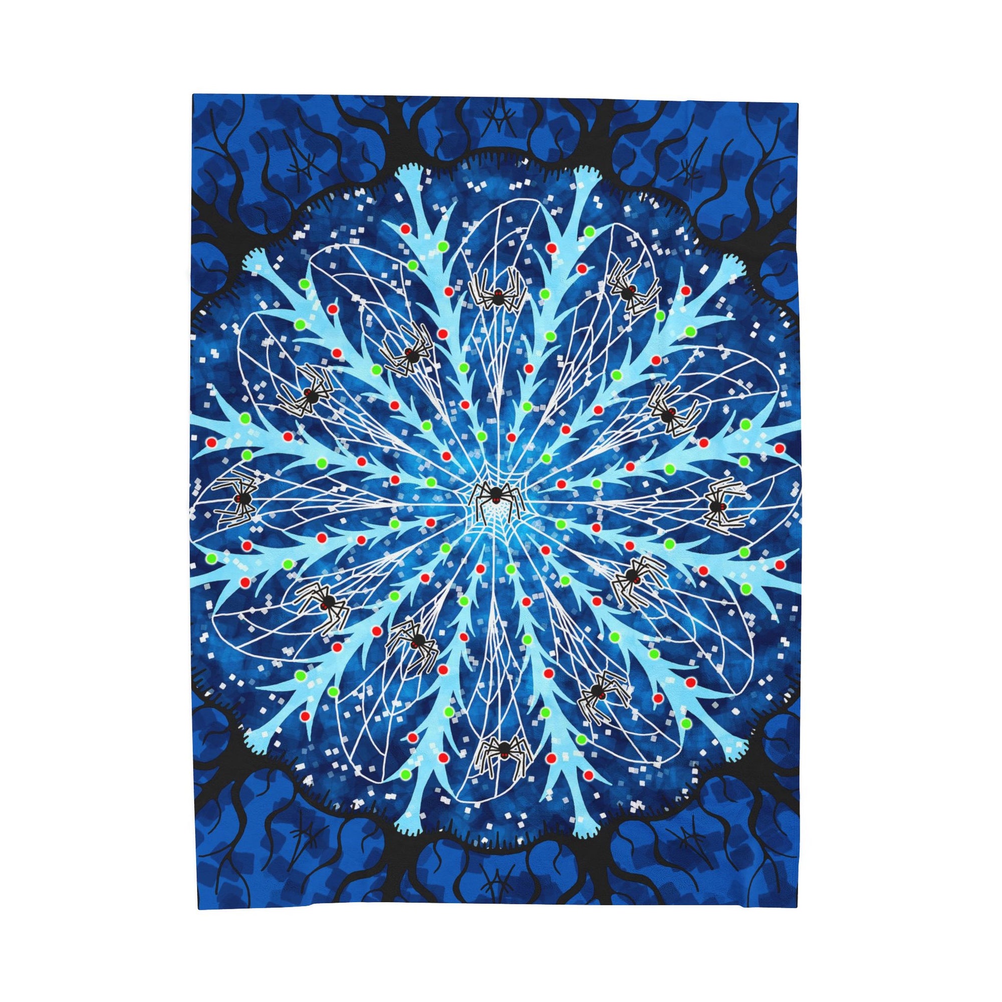 Thirteen Spiders of Yule - Soft Fleece Blanket