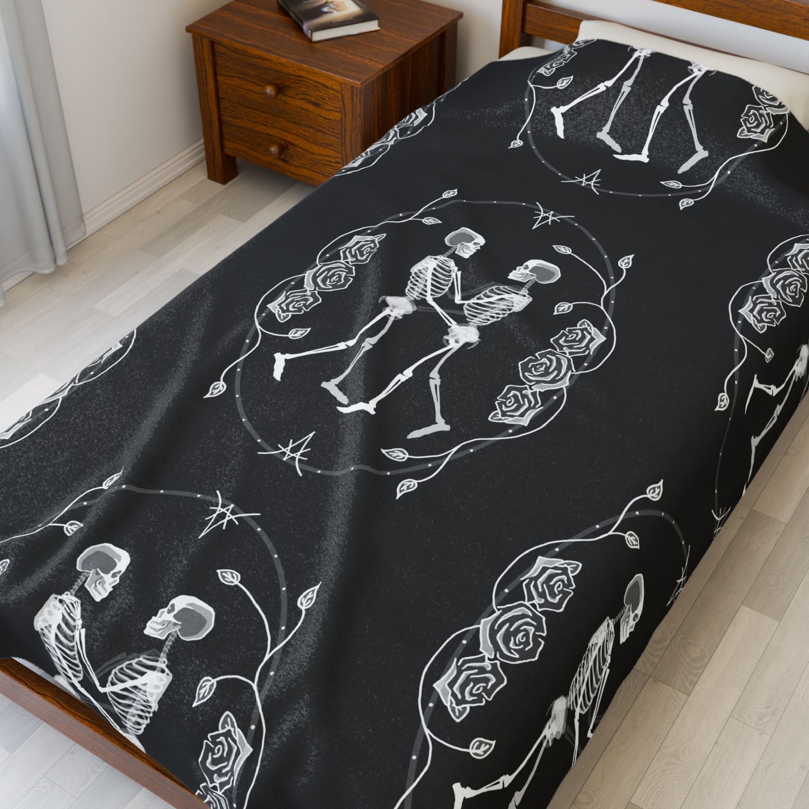 Til Death Do Us Part - Skeleton Couple Soft Fleece Blanket (FREE SHIPPING)