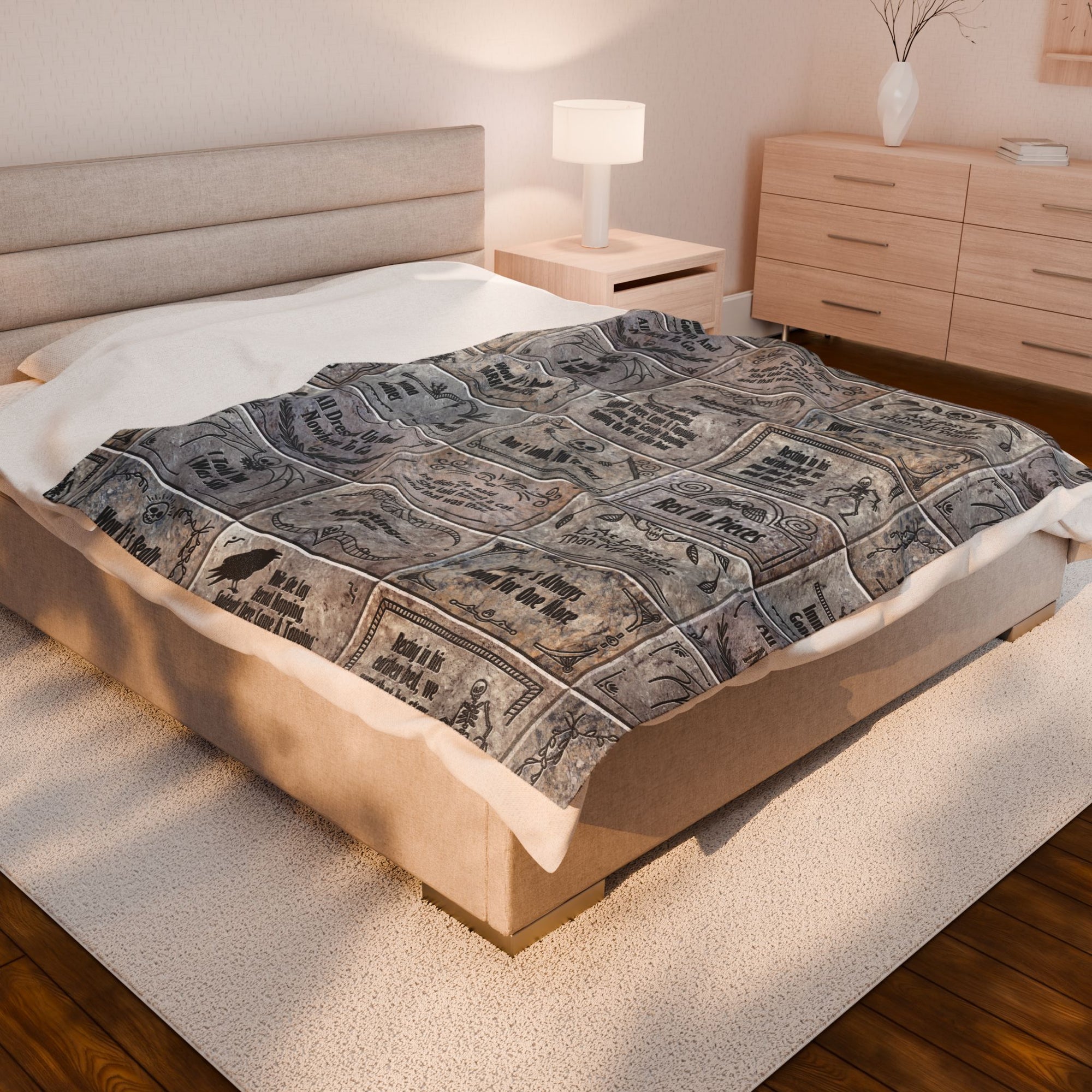 Earthen Bed Headstones - Soft Fleece Blanket (FREE SHIPPING)