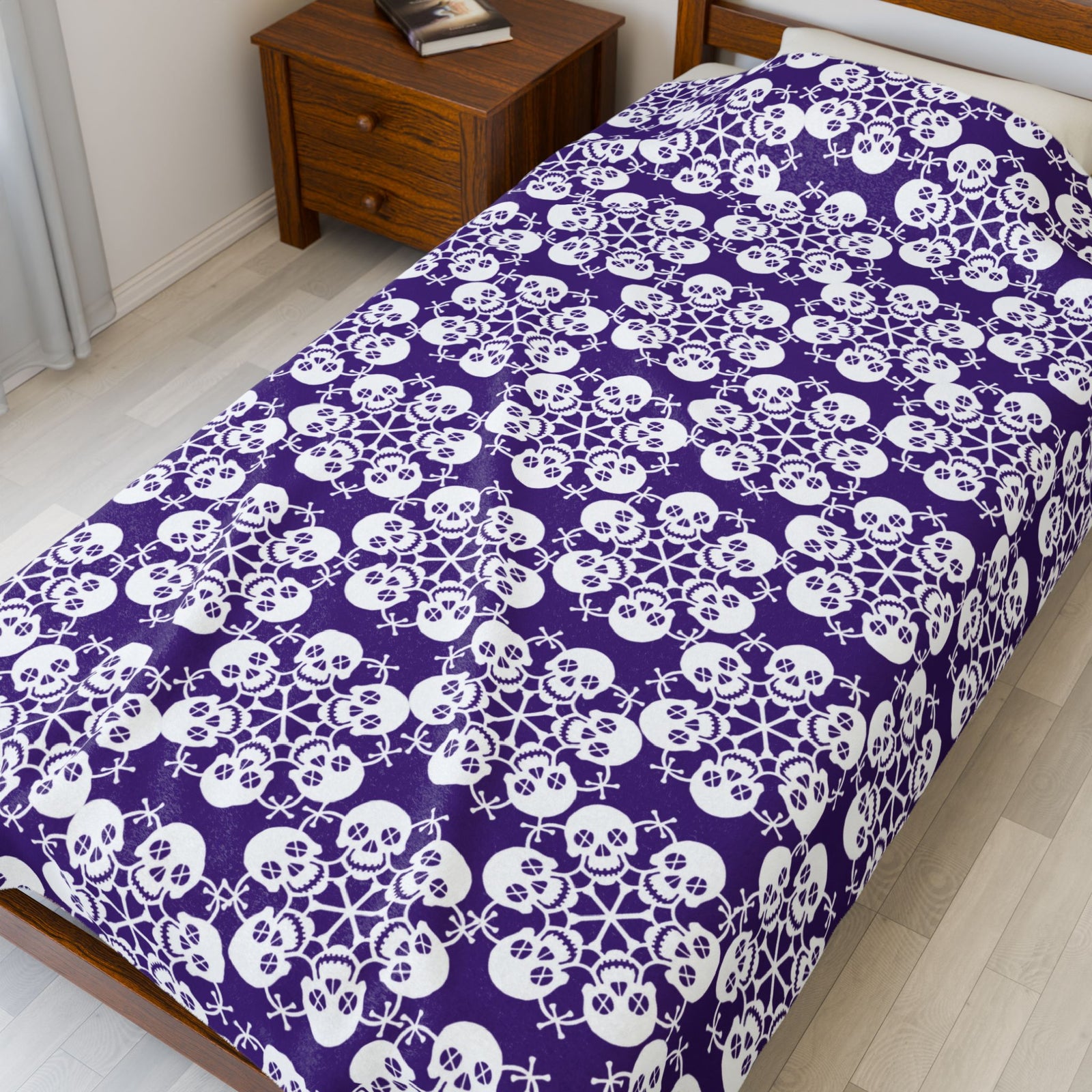 Deathly Snow Flakes - Soft Purple Fleece Blanket (FREE SHIPPING)