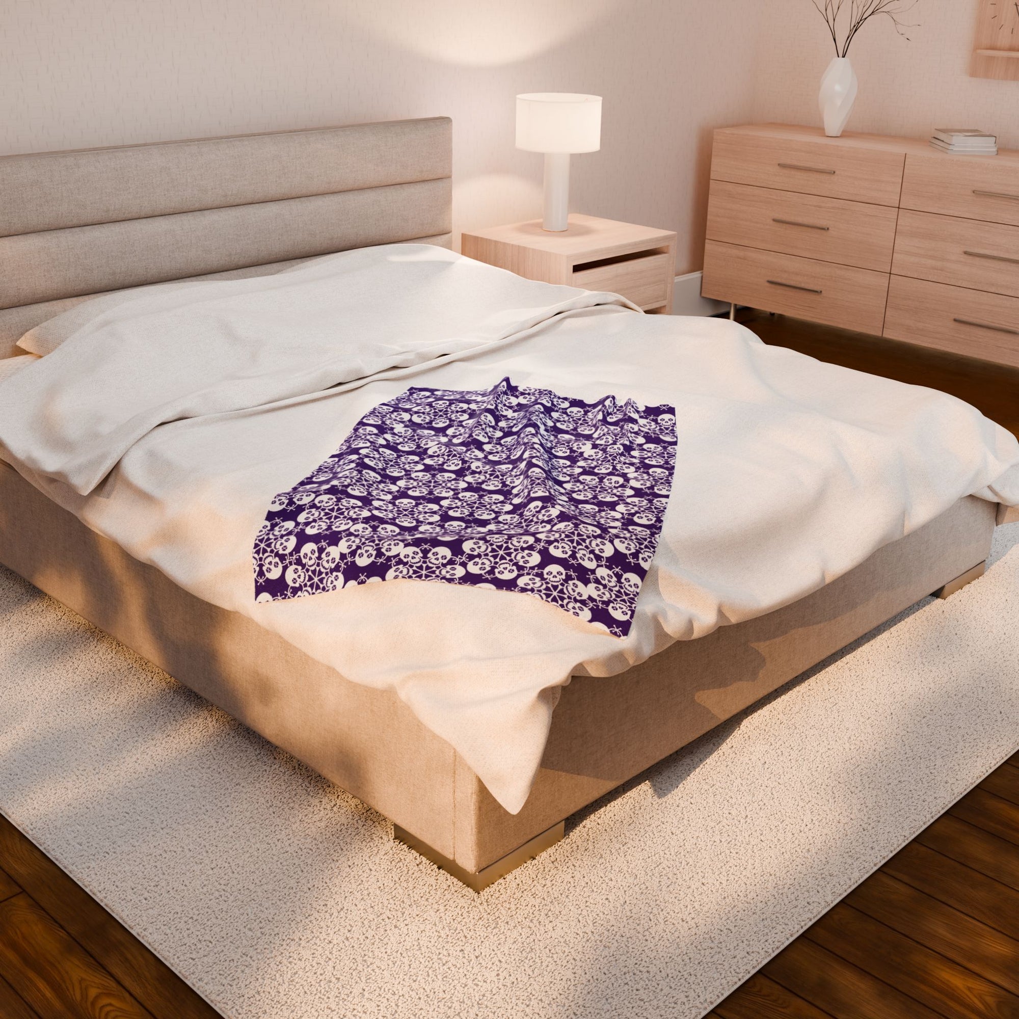 Deathly Snow Flakes - Soft Purple Fleece Blanket (FREE SHIPPING)