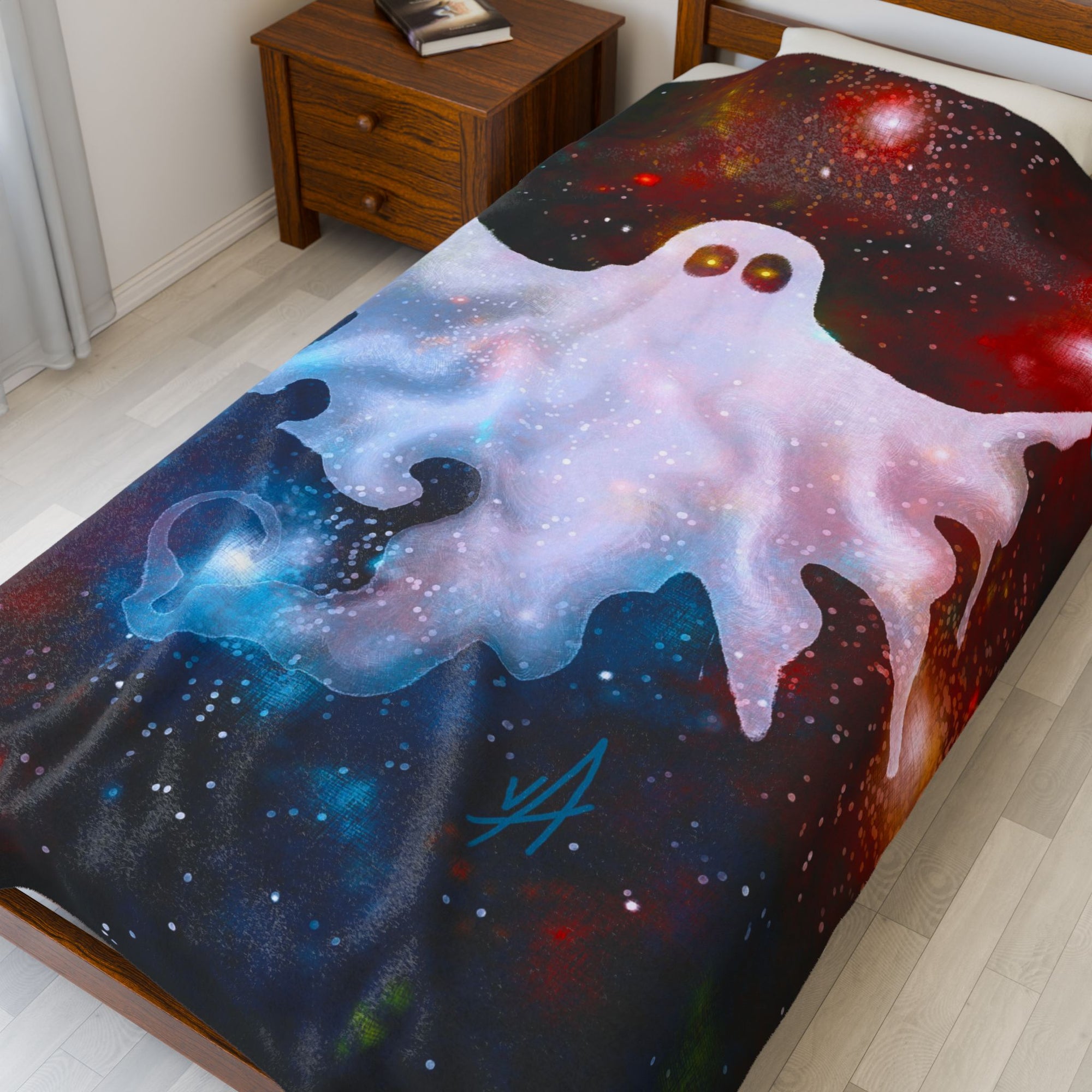 Gaseous Anomaly Outer Space Ghost - Soft Fleece Blanket