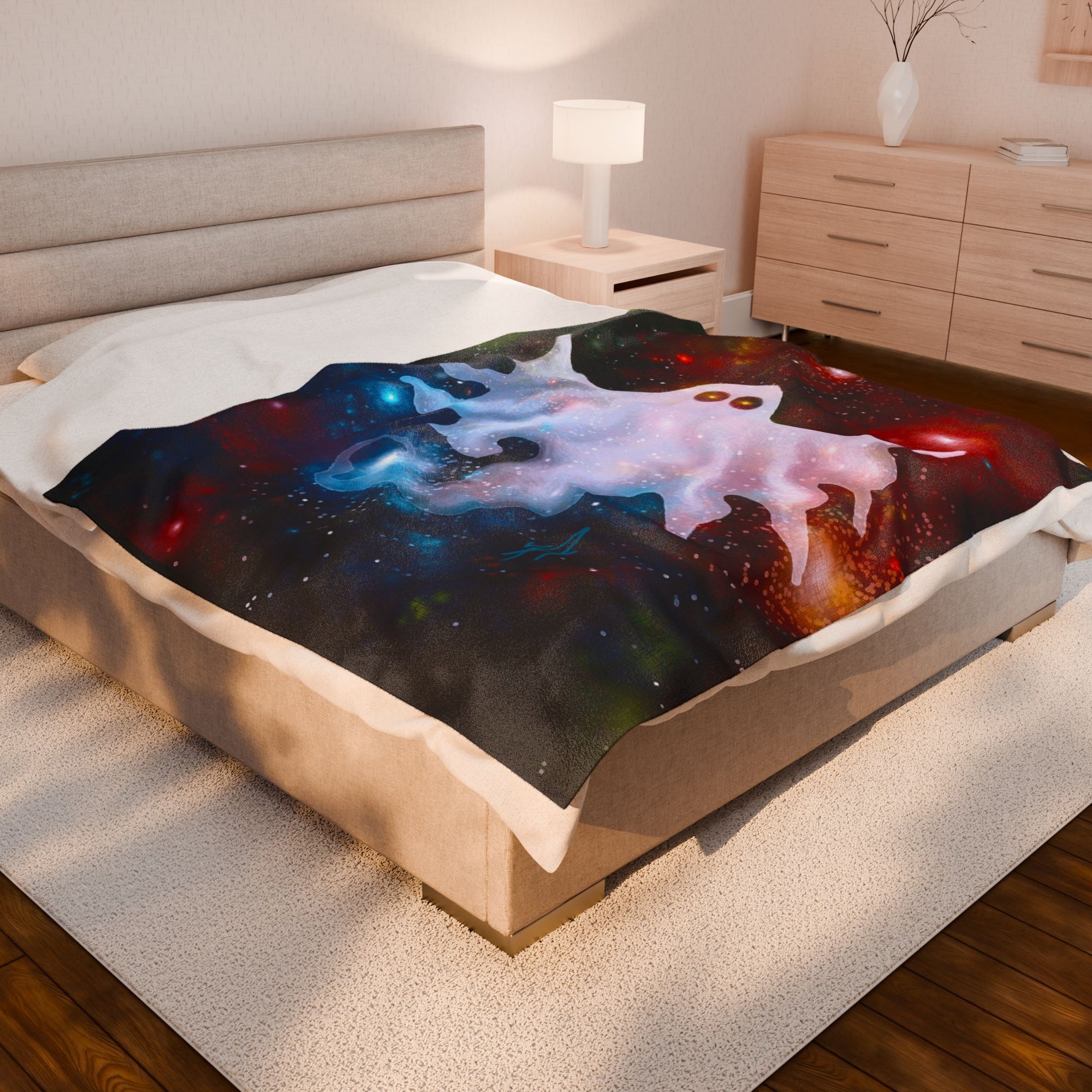 Gaseous Anomaly Outer Space Ghost - Soft Fleece Blanket