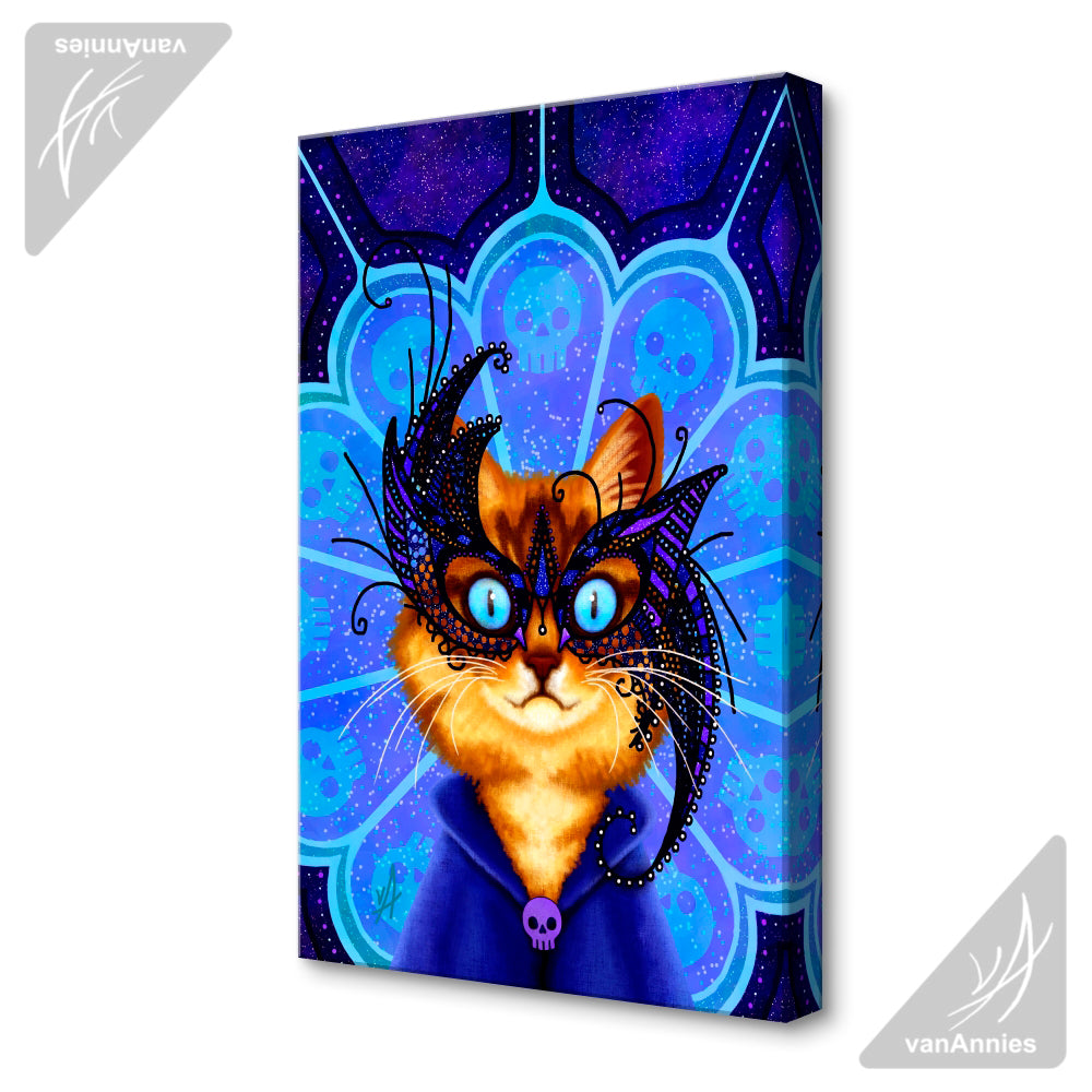 Midnight Masque Wrapped Canvas Print