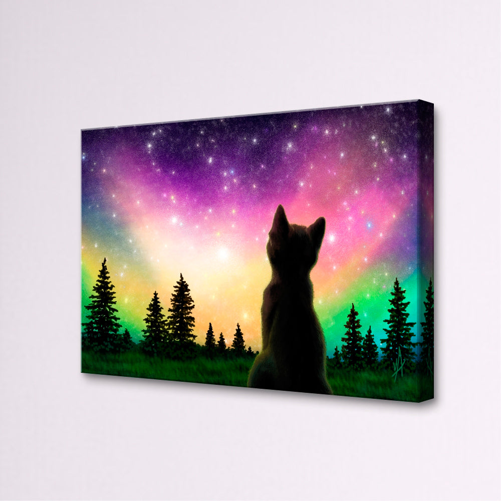 Aurora Full of Stars! Wrapped Canvas Print