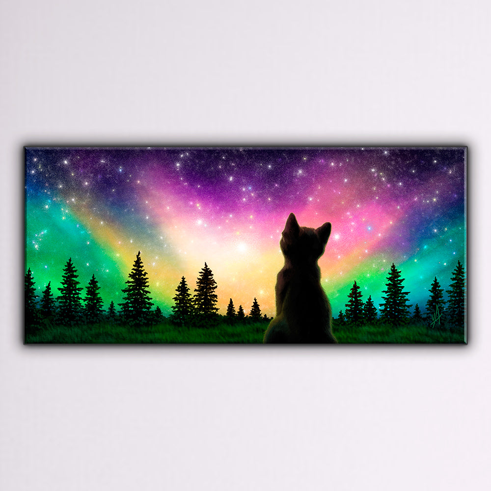 Aurora Full of Stars! 18x8 Special Edition Panorama Wrapped Canvas Print
