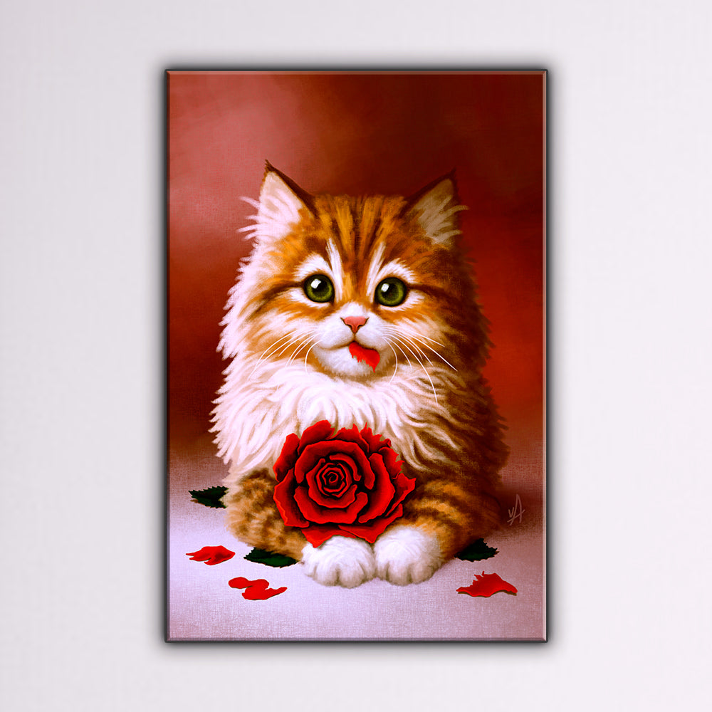 Kitten Loves You 8x12 Wrapped Canvas Print