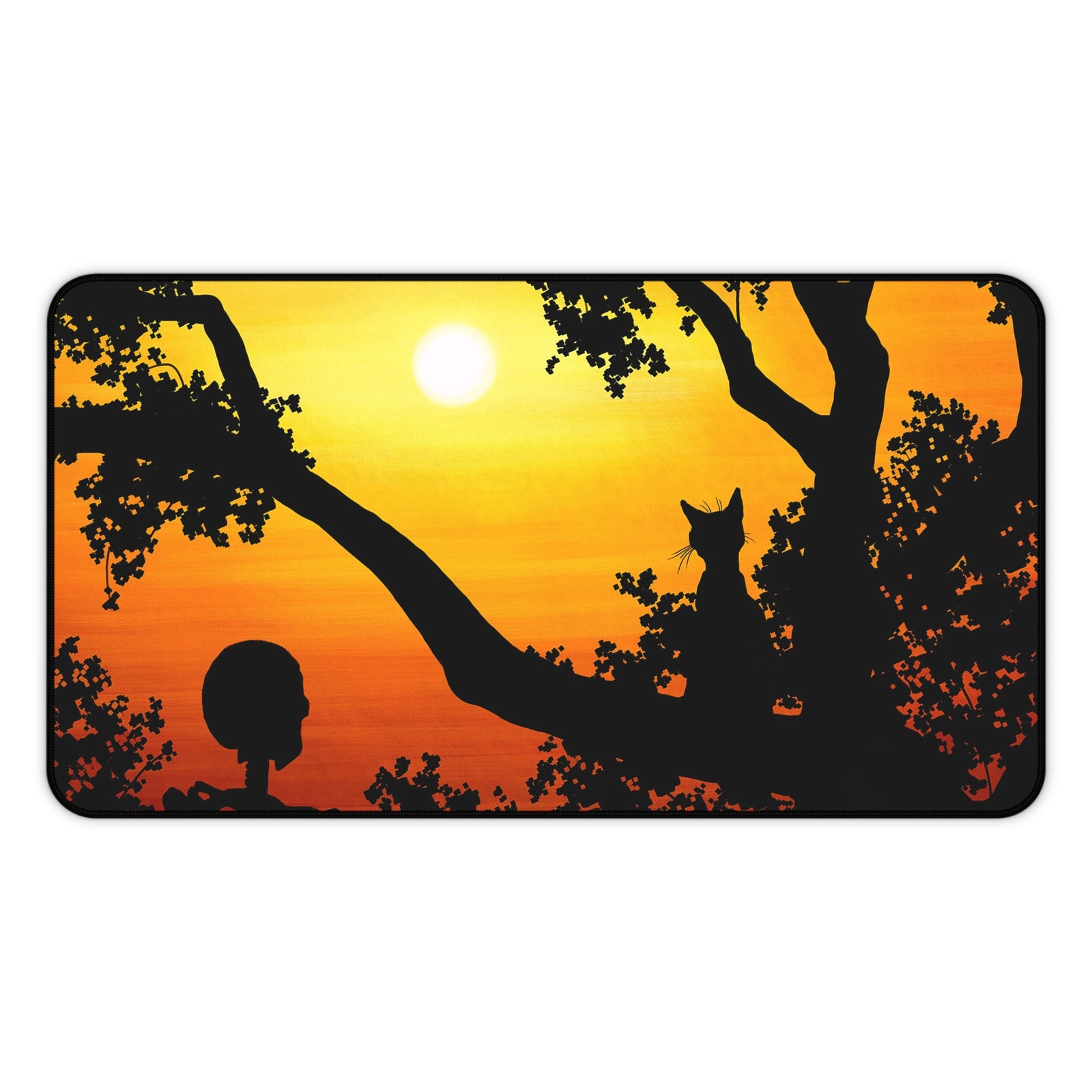 Hiding From the Sun - Cat Food Mat (Free Shipping)