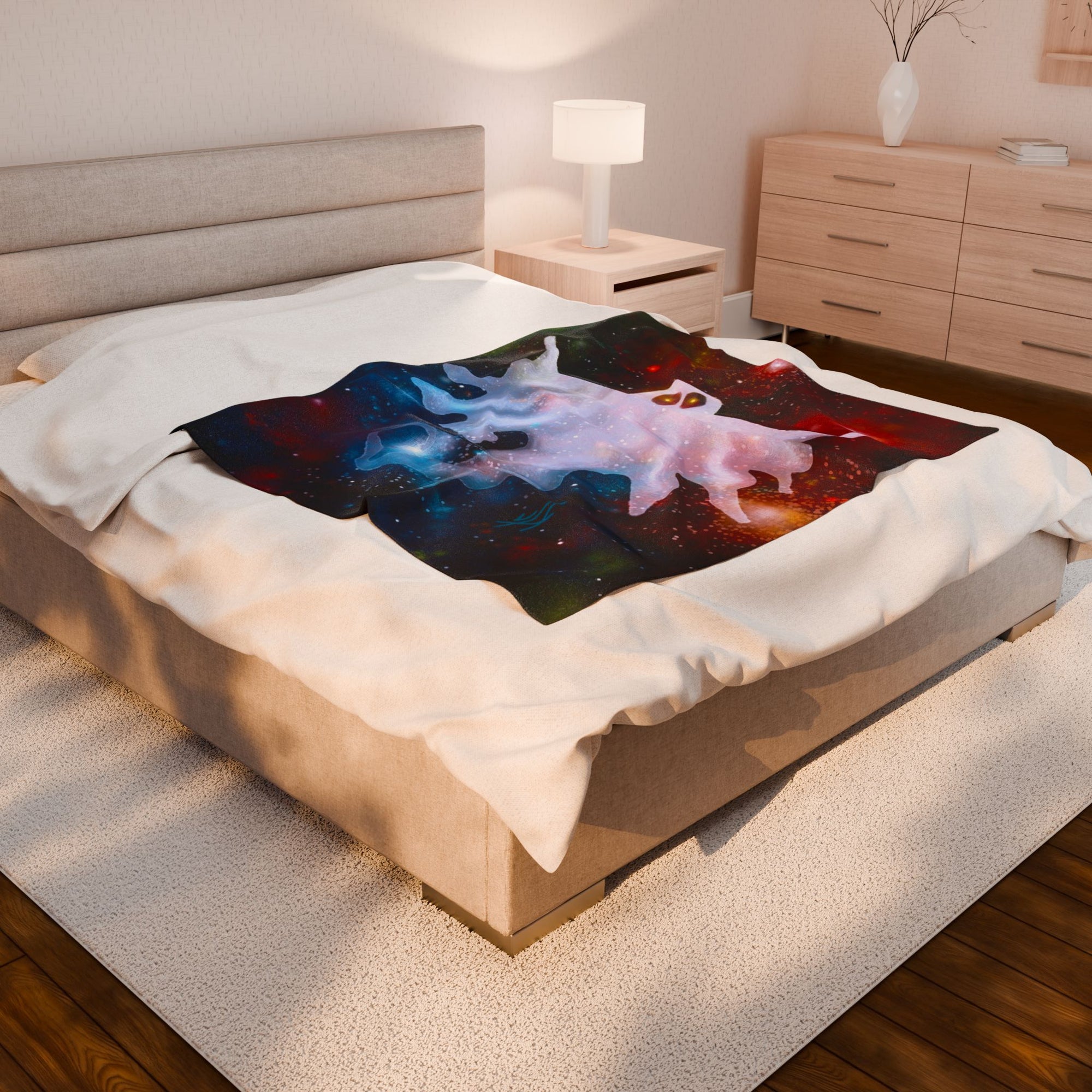 Gaseous Anomaly Outer Space Ghost - Soft Fleece Blanket