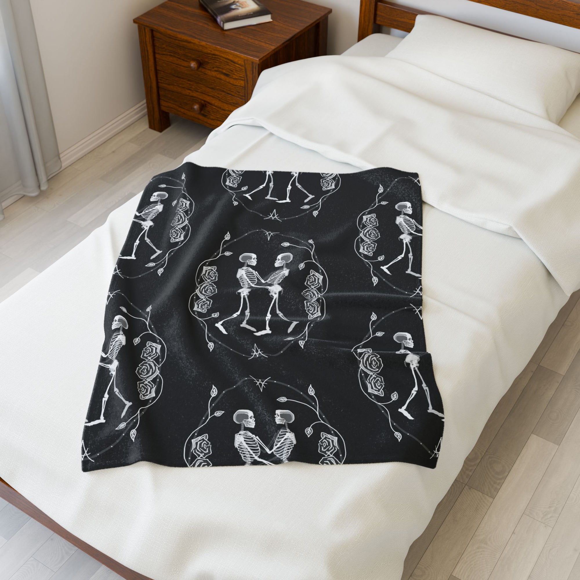 Til Death Do Us Part - Skeleton Couple Soft Fleece Blanket (FREE SHIPPING)