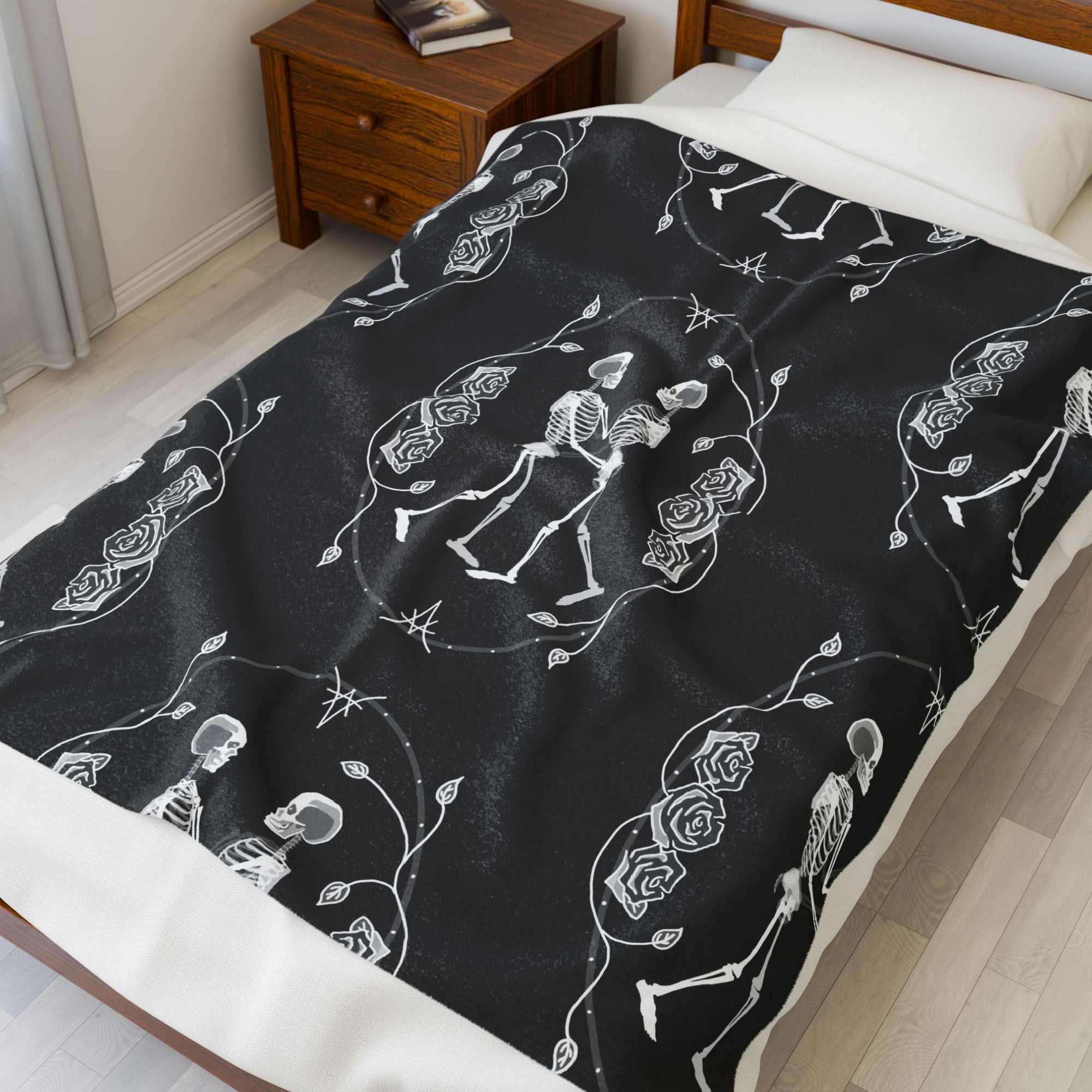 Til Death Do Us Part - Skeleton Couple Soft Fleece Blanket (FREE SHIPPING)