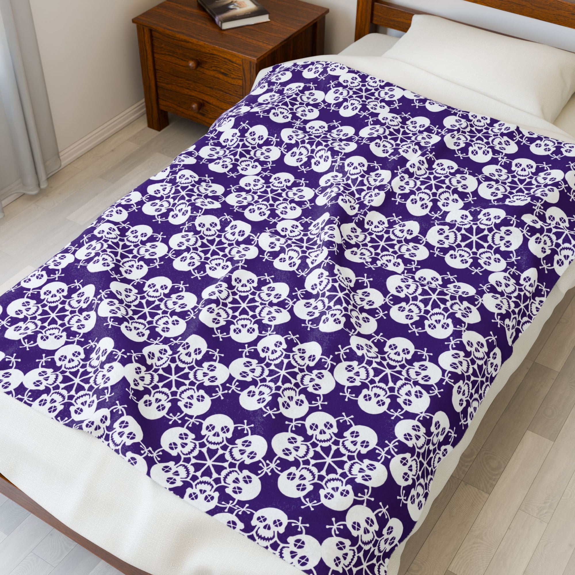 Deathly Snow Flakes - Soft Purple Fleece Blanket (FREE SHIPPING)