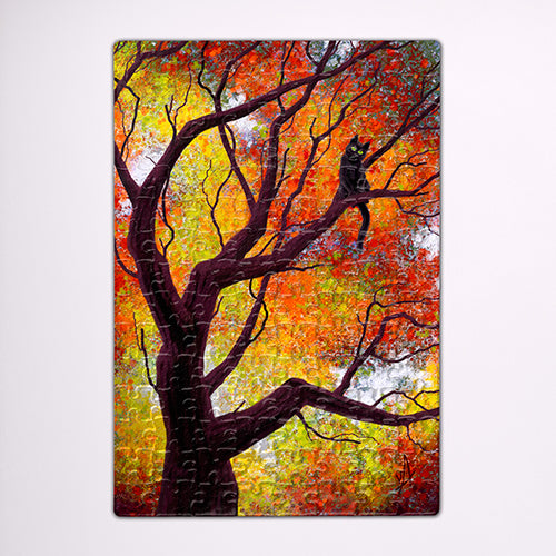 Autumn Encounter! Cat in Tree Puzzle