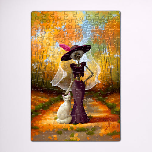 La Muerte's Cat! Dia de los Muertos Puzzle