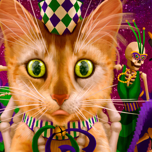 Mardi Gras Matted Print