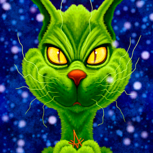 Meowster Grinch Matted Print