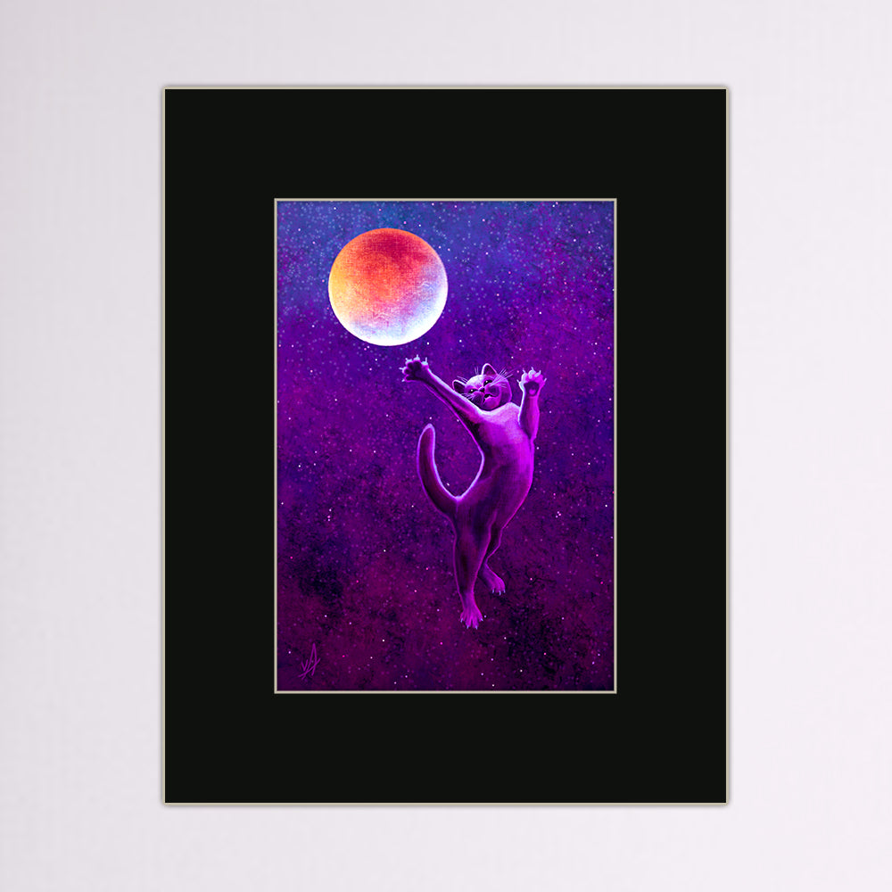 Red Moon Madness Matted Print