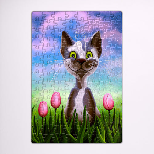 Tulip! Cartoon Cow Cat Puzzle