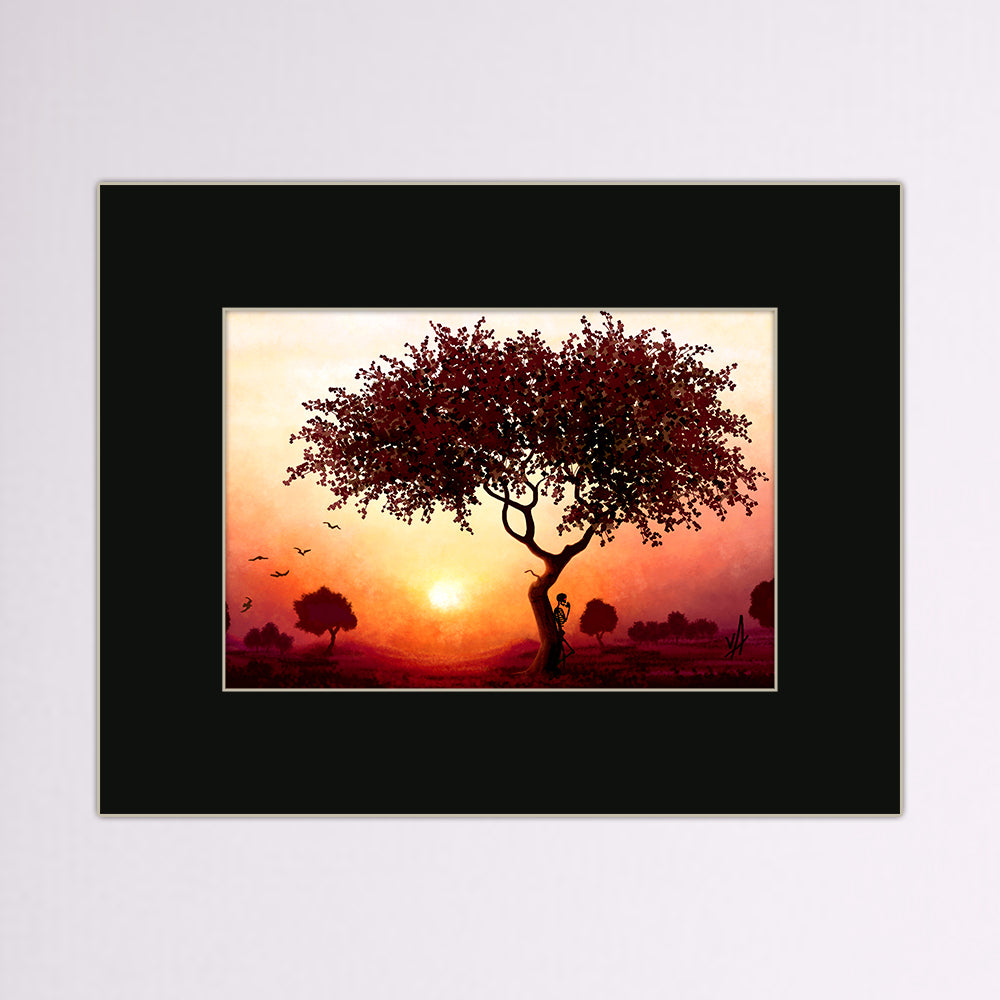 Waiting for Sundown Matted Print