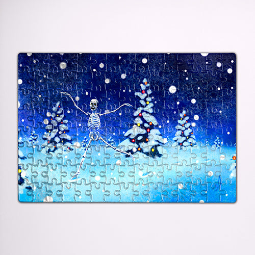 Yule Nacht! Frolicking Skeleton Puzzle