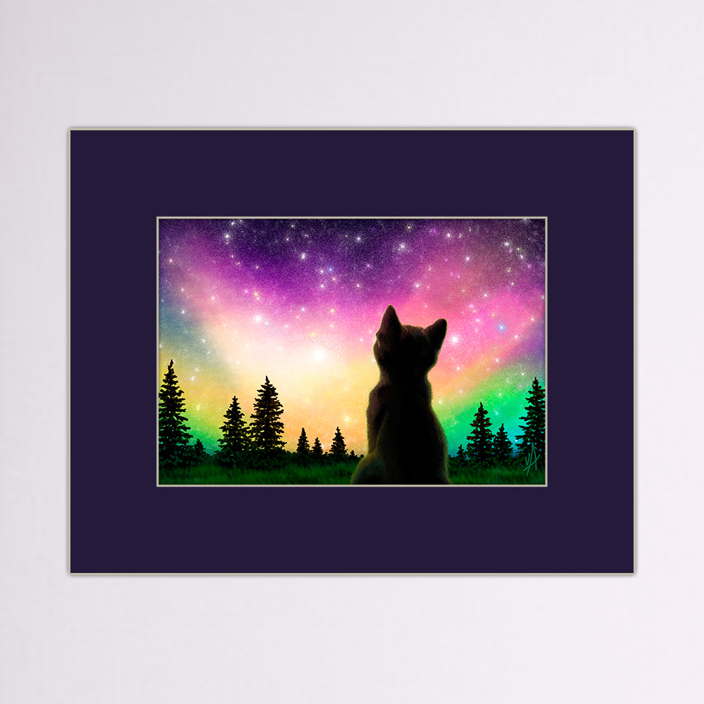 Aurora Full of Stars! Matted Print