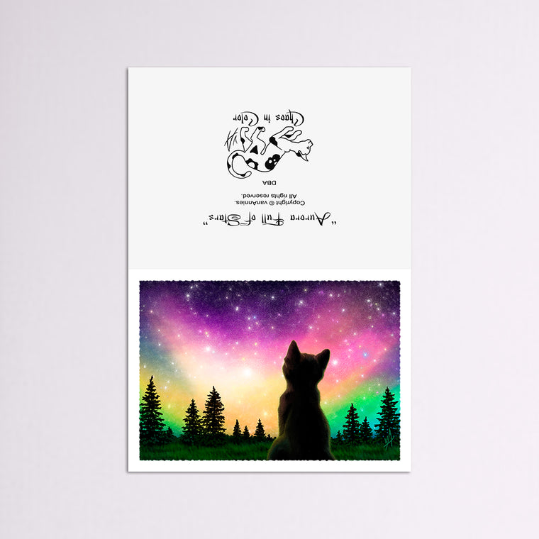 Aurora Full of Stars! 5x7 Art Card Print