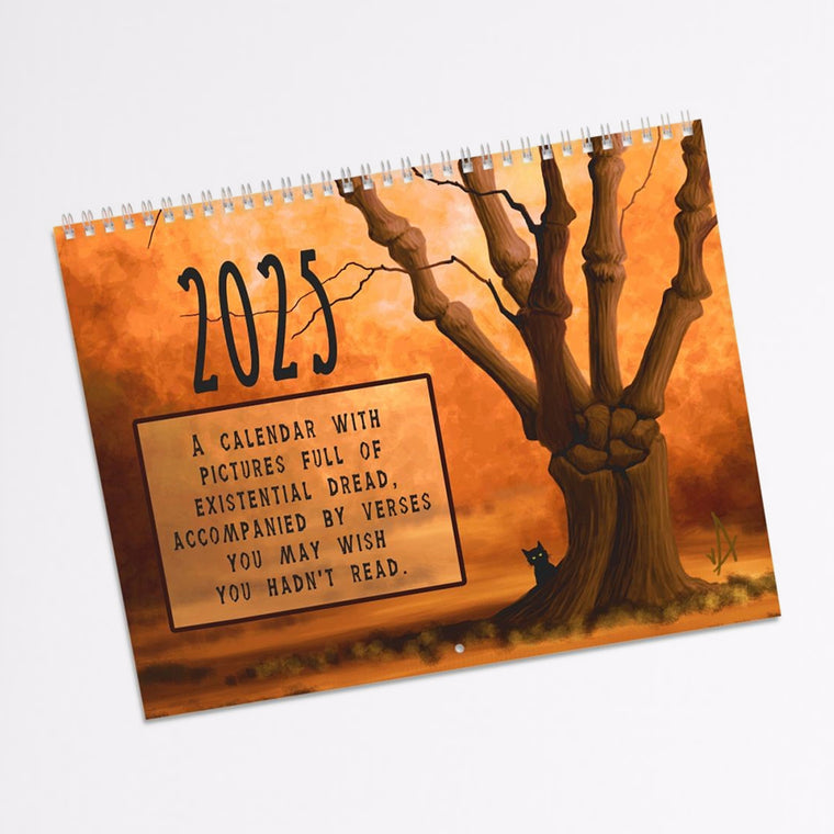 Calendar (2025) - Dark Humor for Cat People with Pictures and Verse