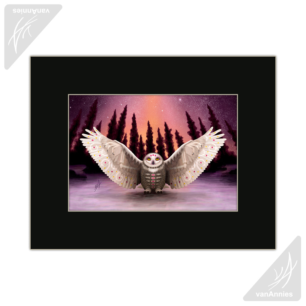 Harbinger (Snowy Owl Wraith) Matted Print