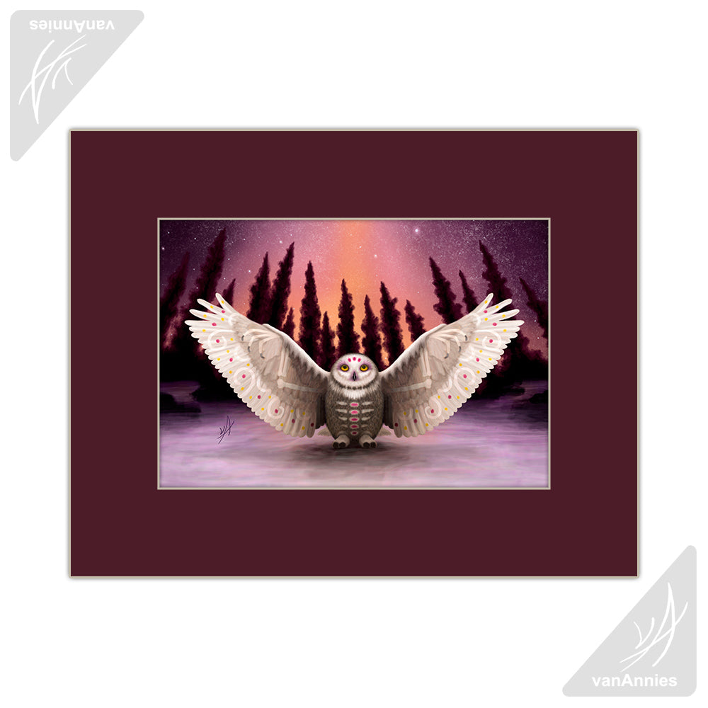 Harbinger (Snowy Owl Wraith) Matted Print