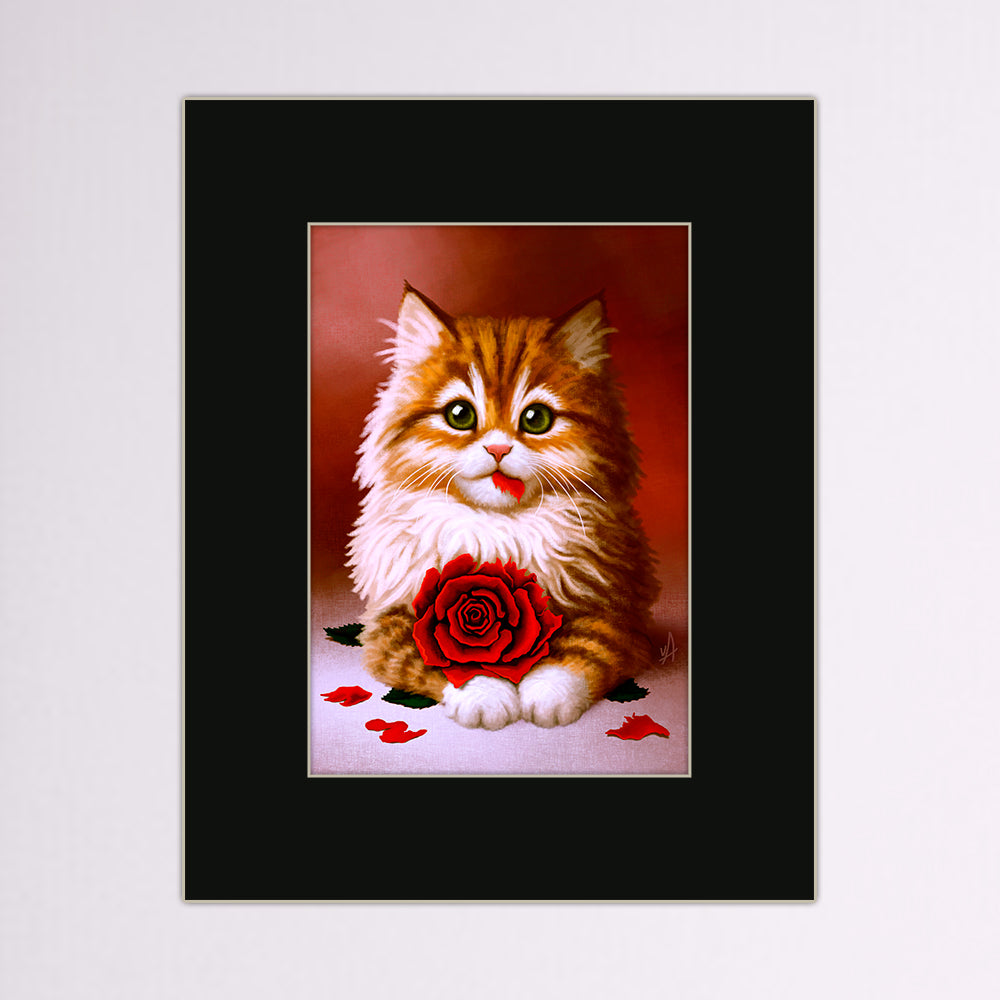 Kitten Loves You Paper Art Print
