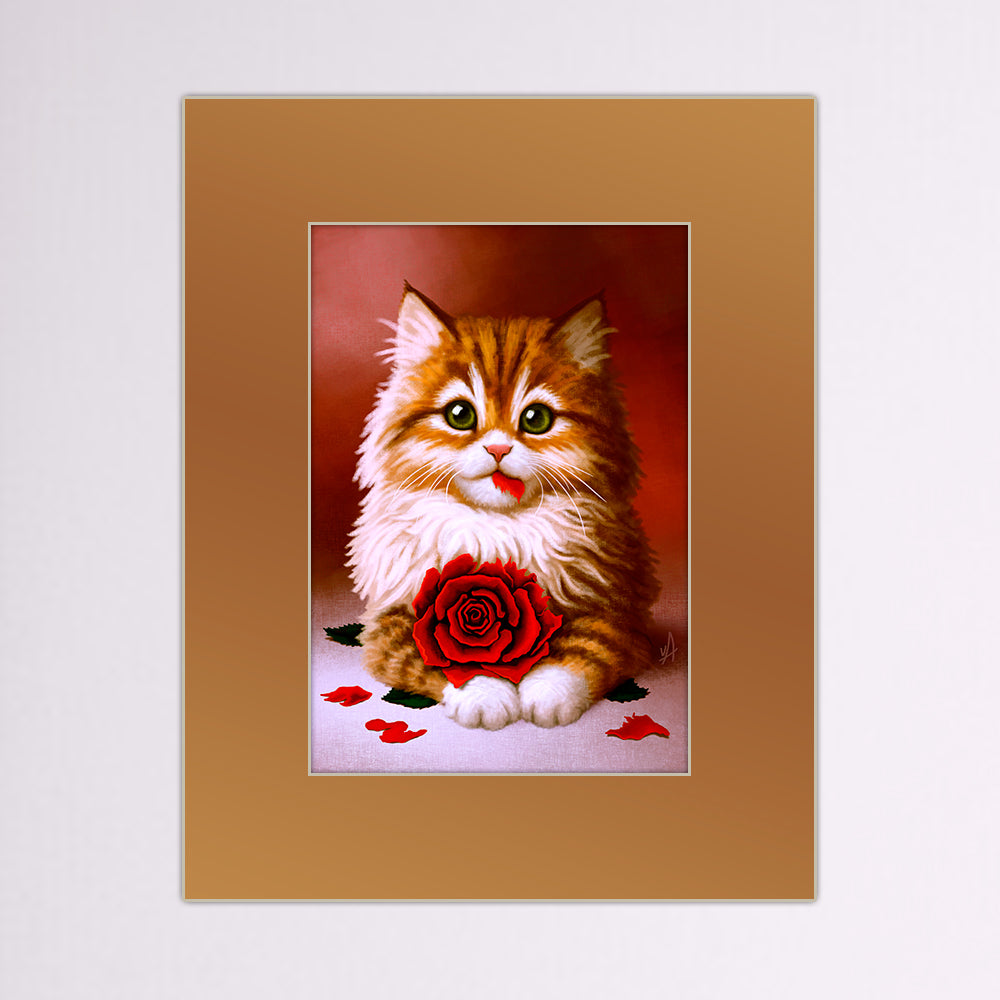 Kitten Loves You Paper Art Print