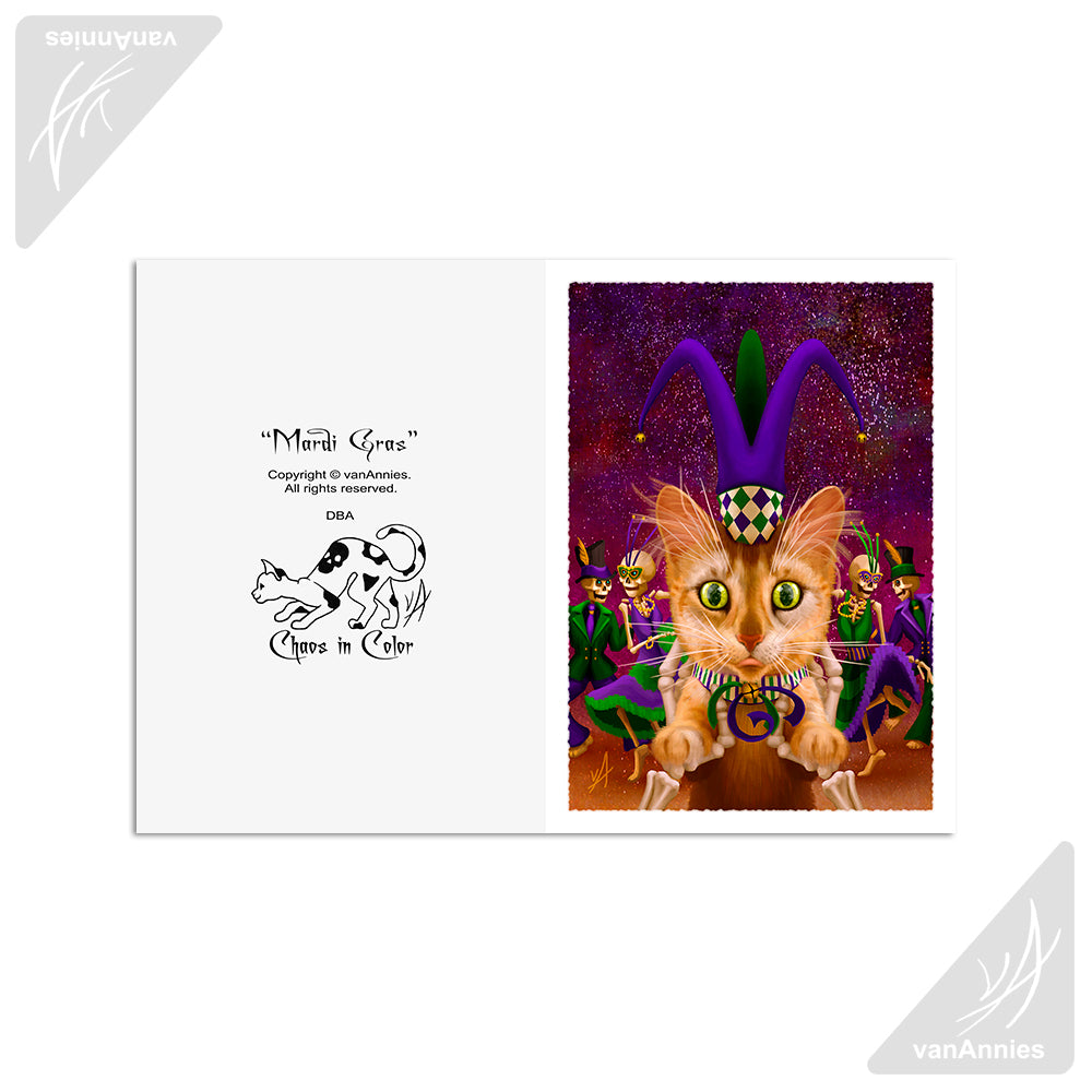 Mardi Gras 5x7 Art Card Print