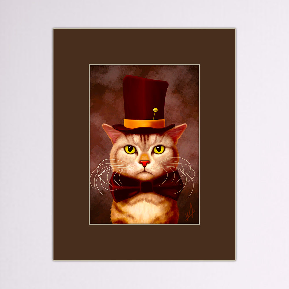 Mr Twisty! Dapper Cat Matted Print