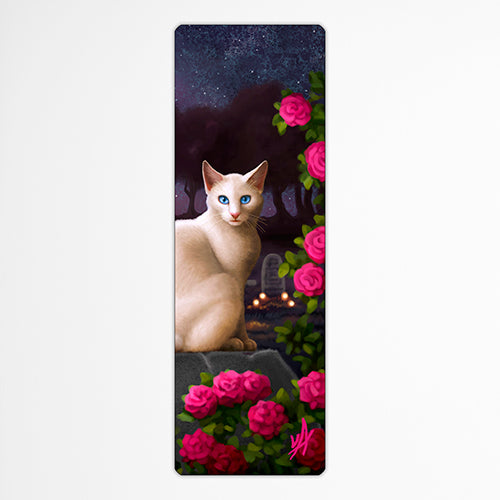 Rendezvous! Cemetery Cat Metal Bookmark