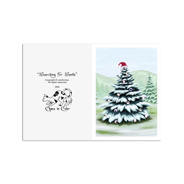 Searching for Santa (Eyeball Spruce) 5x7 Art Card Print