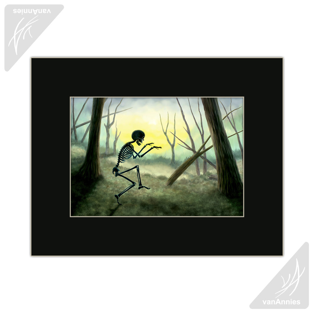 Vorspiel the Creeping Skeleton Matted Print