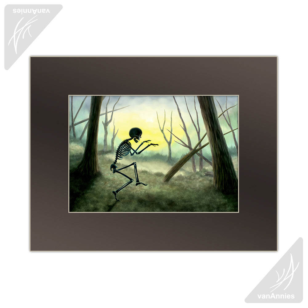 Vorspiel the Creeping Skeleton Matted Print